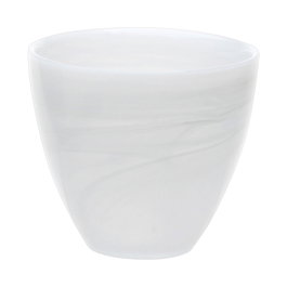 Avet Bol Blanco Transparente Alabastro 10 cm Diámetro, 9 cm Altura, 210 ml - Lote de 6 Unidades